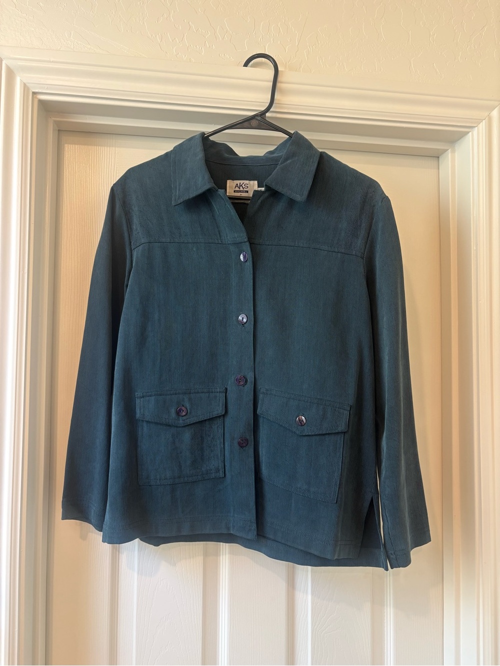 Women's Teal Button-Front Jacket